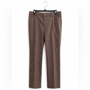 Lee Flex Motion Trouser Pants Women’s Size 14 Brown Check Stretch Work Pants